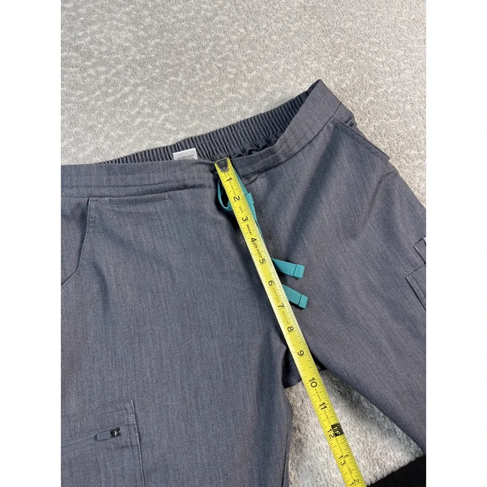 FIGS Scrub Pants Womens Small Gray Technical Collection Drawstring Cargo Medical